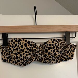 Victoria’s Secret Leopard Bandeau Bikini Top 32A